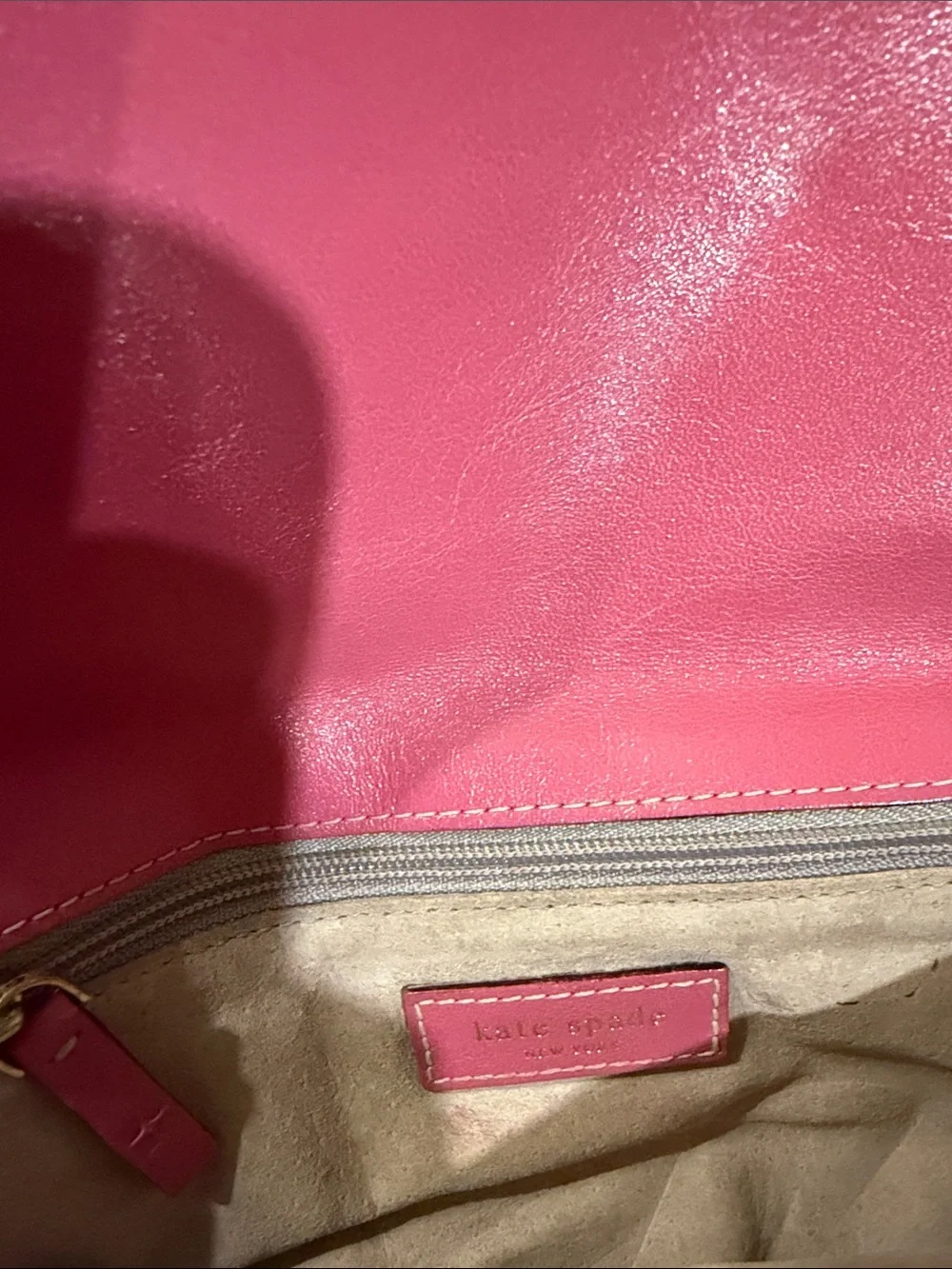 kate spade Vintage Green Leather Shoulder Bag with Gold Hardware